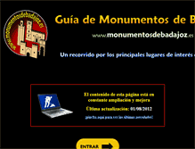 Tablet Screenshot of monumentosdebadajoz.es